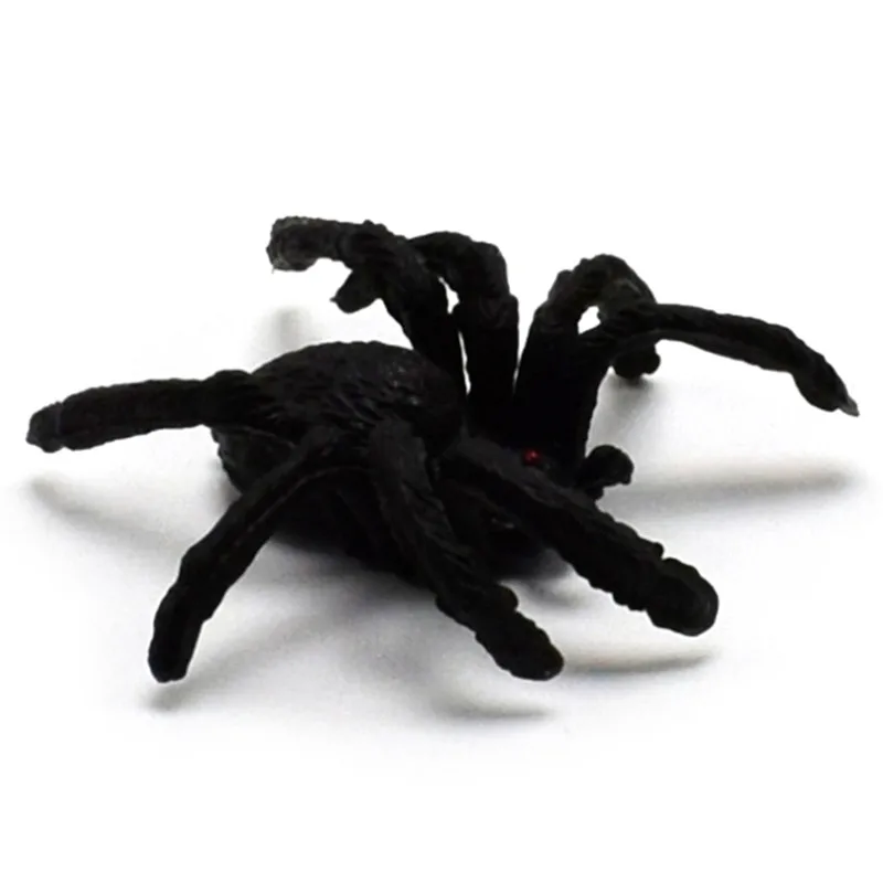 5pcs horror 4 5cm black spider haunted house spider web bar party decoration supplies simulation tricky toy halloween decoration free global shipping