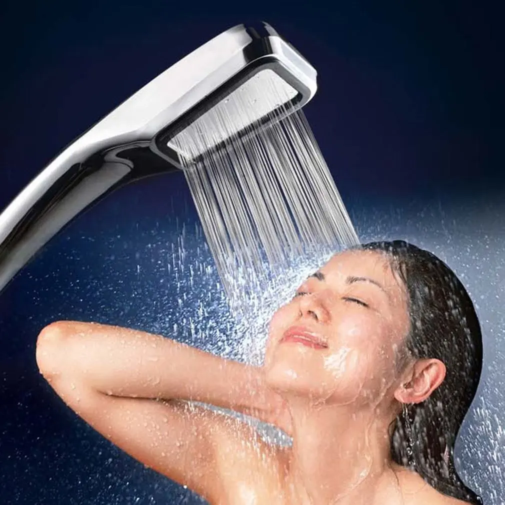 

300 Hole ABS Super Pressurized Shower Head Square Hand Shower Booster Water Saving Shower head