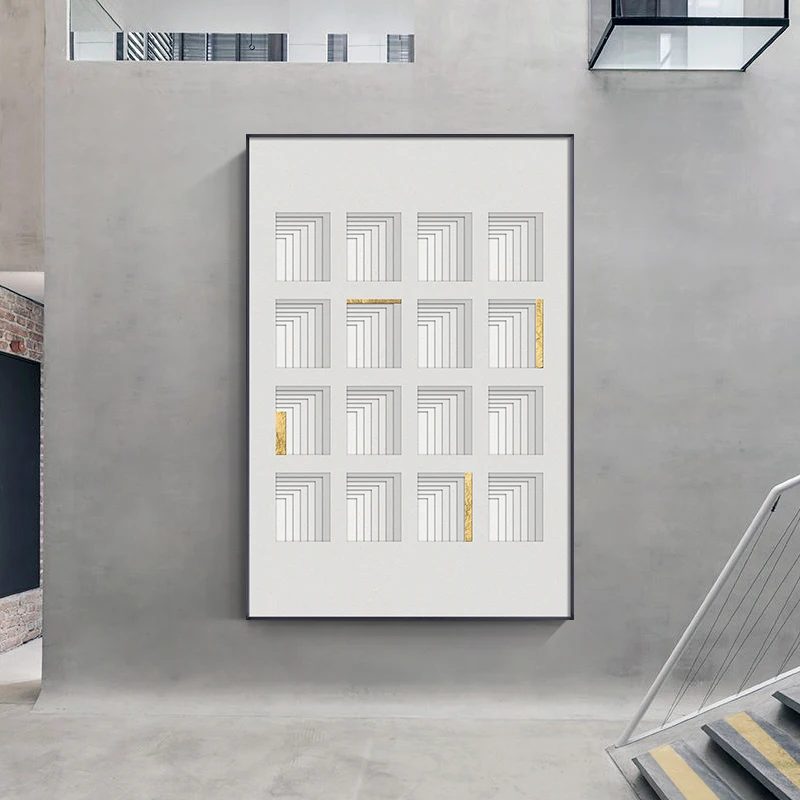 

Modern windows view Canvas Painting poster and print Minimalist style Home decor wall art white Pictures for Living Room Bedroom