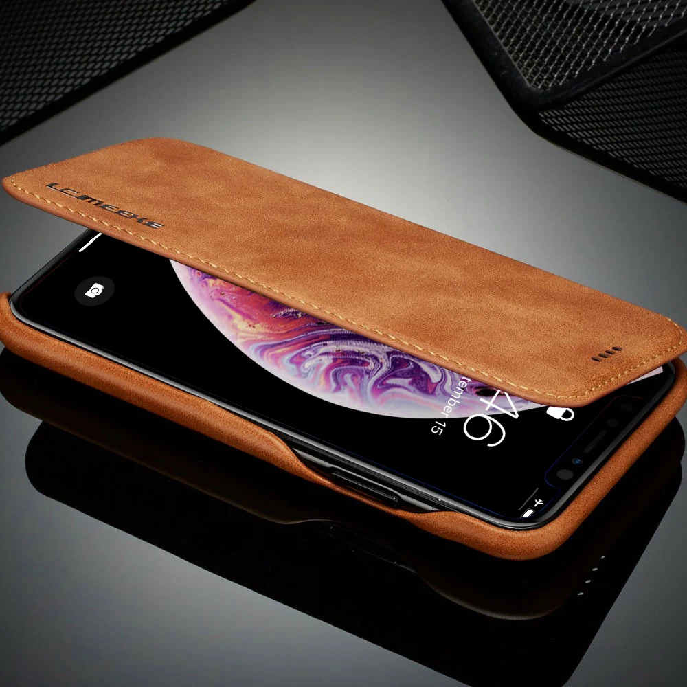 Премиум бумажник чехол для телефона IPhone SE2 Xr X Xs держатель карт флип кожаный 11 12 Pro