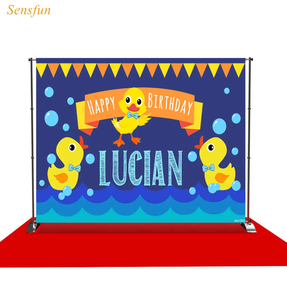 LEVOO тематические фоновые заставки с желтой уточкой комплект на день рождения