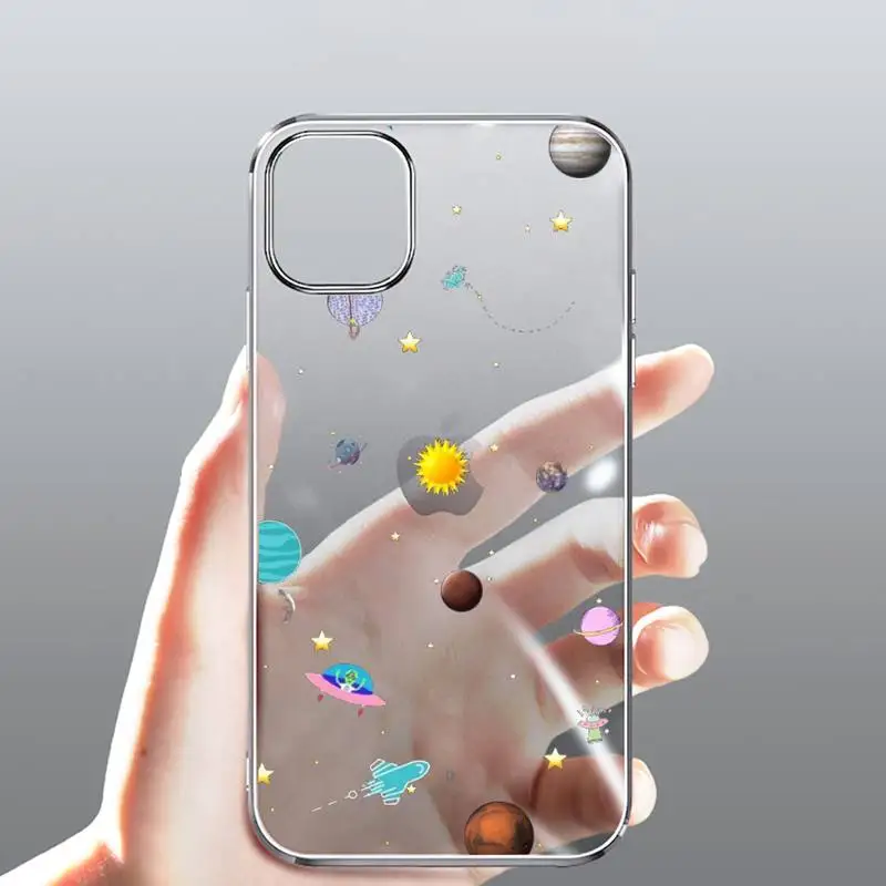 

Starry Universe Phone Case Transparent for Clear iPhone case 11 12 mini pro XS MAX 8 7 6 6S Plus X 5S SE 2020 XR