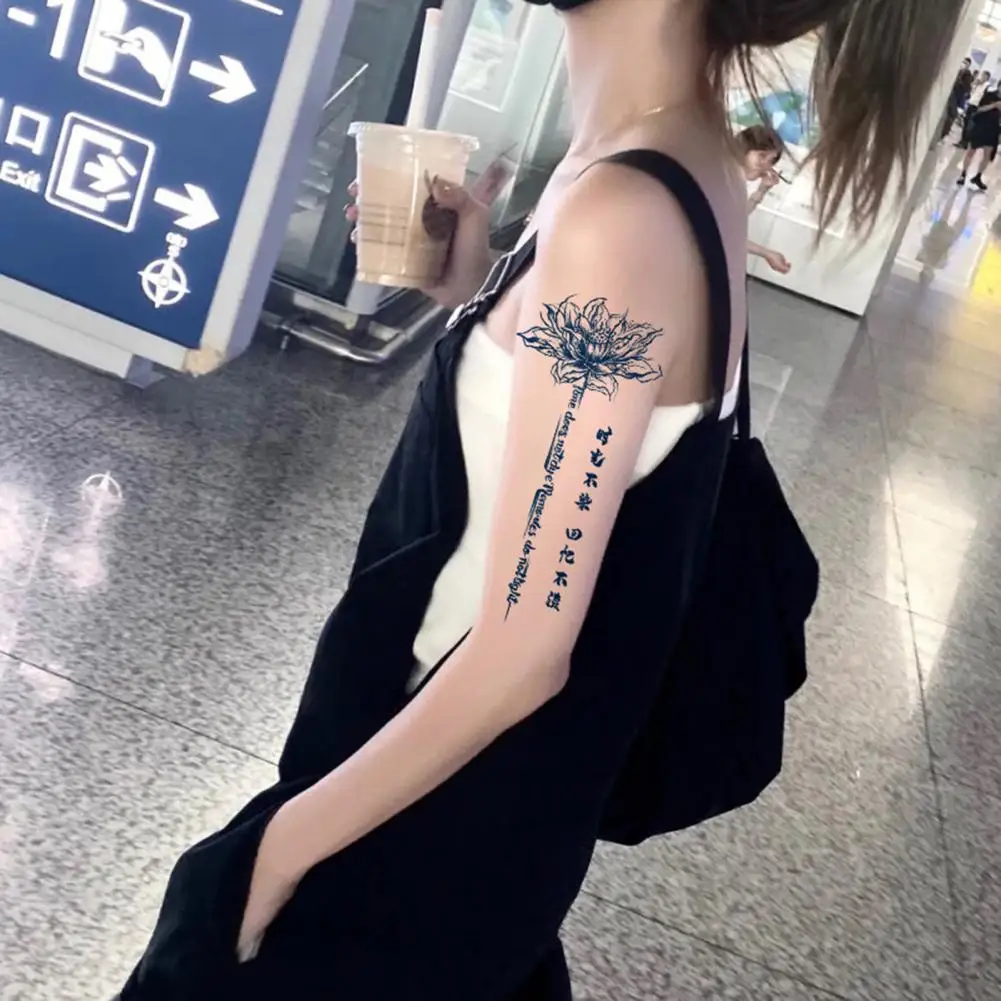 Милые искусственные цветы Временные татуировки наклейки крутые вещи