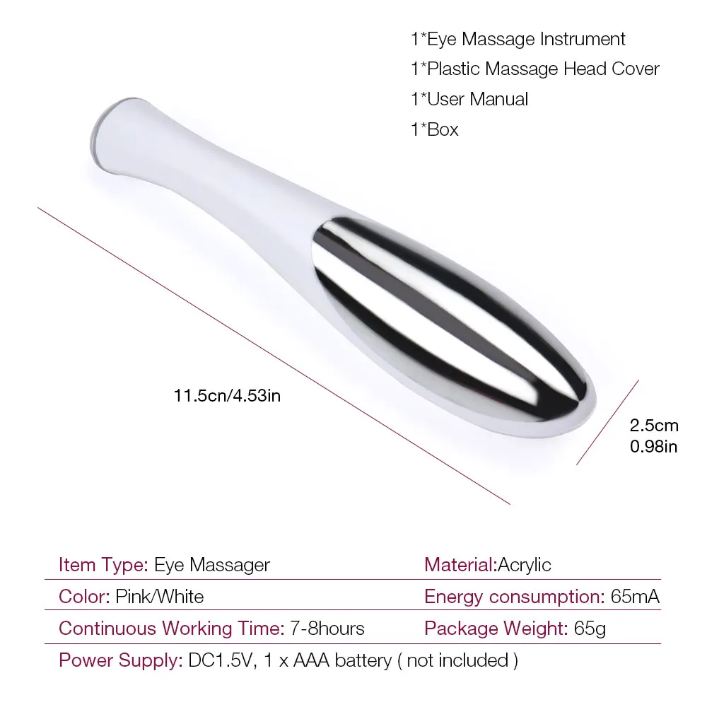 

Mini Portable Electric Eye Massage Pen Microcurrent Vibration Face Massager Anti-Ageing Wrinkle Dark Circle Pen Eye Care Tool