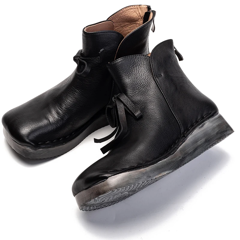 Оригинальные полусапожки женская обувь коллекция 2019 года осенние кожаные