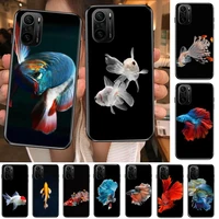 koi carp fish phone case for xiaomi redmi poco f1 f2 f3 x3 pro m3 9c 10t lite nfc black cover silicone back prett mi 10 ultra co