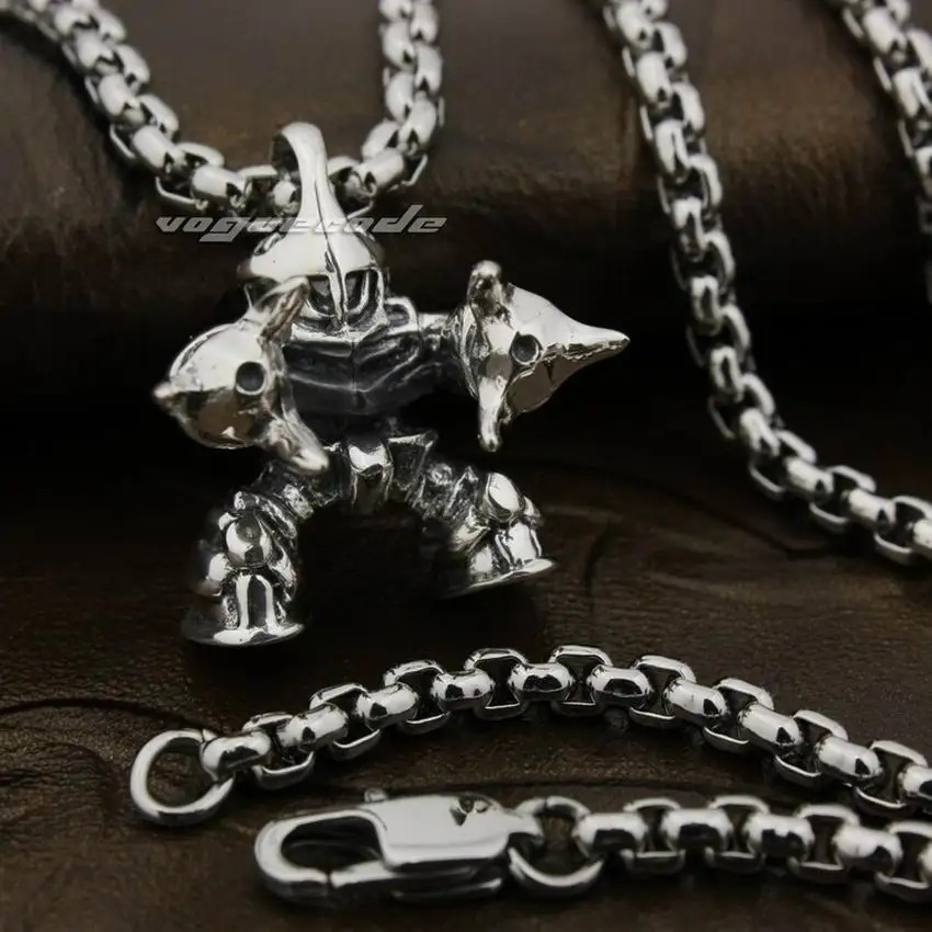 925 пробы Серебряный Мужской Байкерский кулон в стиле супер робот войн 8A027|pendant