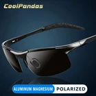 CoolPandas, фирменный дизайн, алюминиевая оправа магния, мужские солнцезащитные очки, поляризационные, спортивные, мужские очки для вождения, gafas de sol hombre