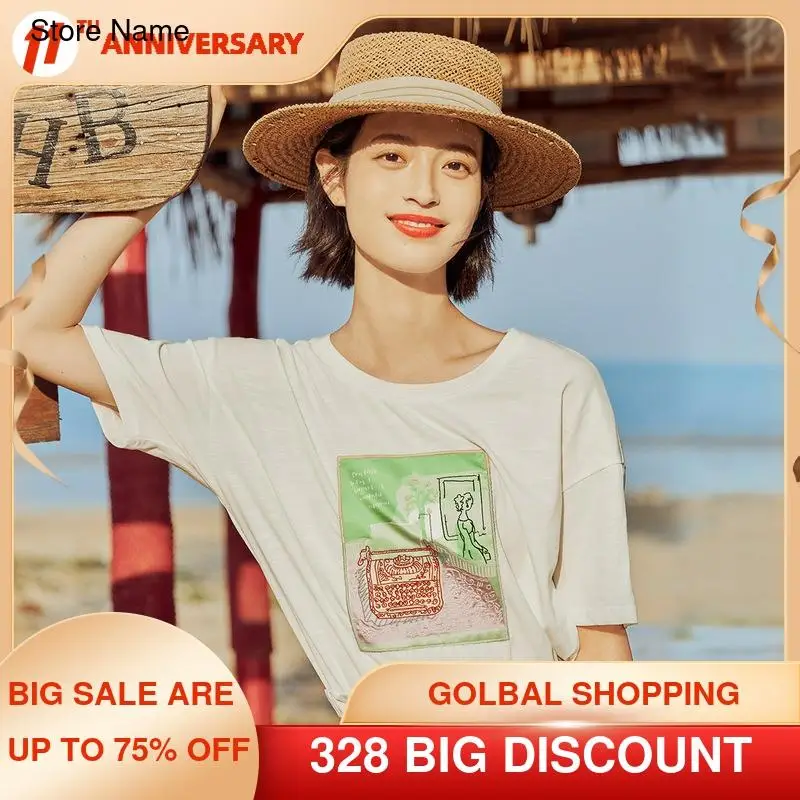 INMAN летняя эластичная хлопковая Свободная Повседневная футболка с короткими