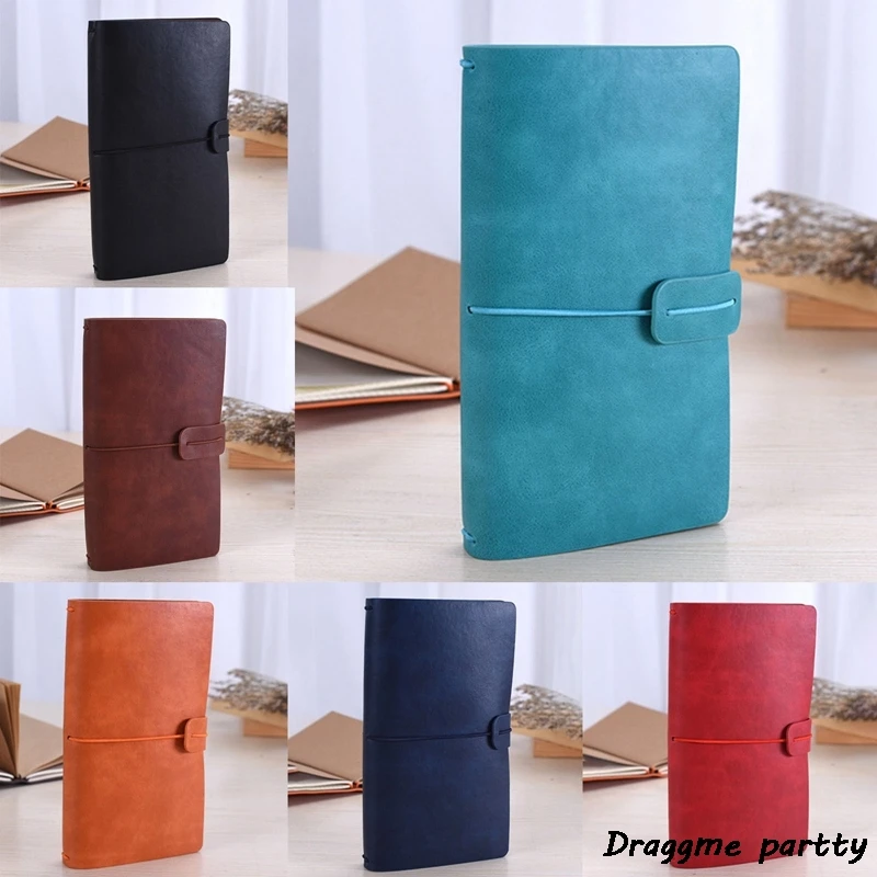 

Soft PU Retro Leather Notepad Strap Hand Ledger Travel Notebook Student Diary Creativity Stationery A6 Size