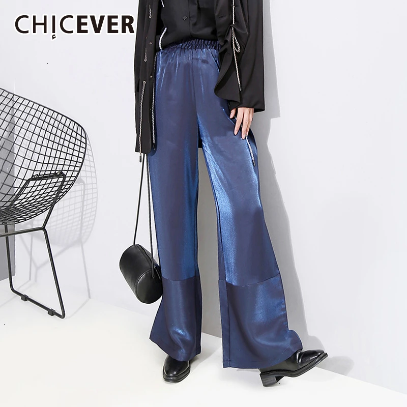 CHICEVER, корейские брюки для женщин, высокая талия, большие размеры, повседневные, прямые, Осень-зима, модные штаны для женщин,, новая одежда