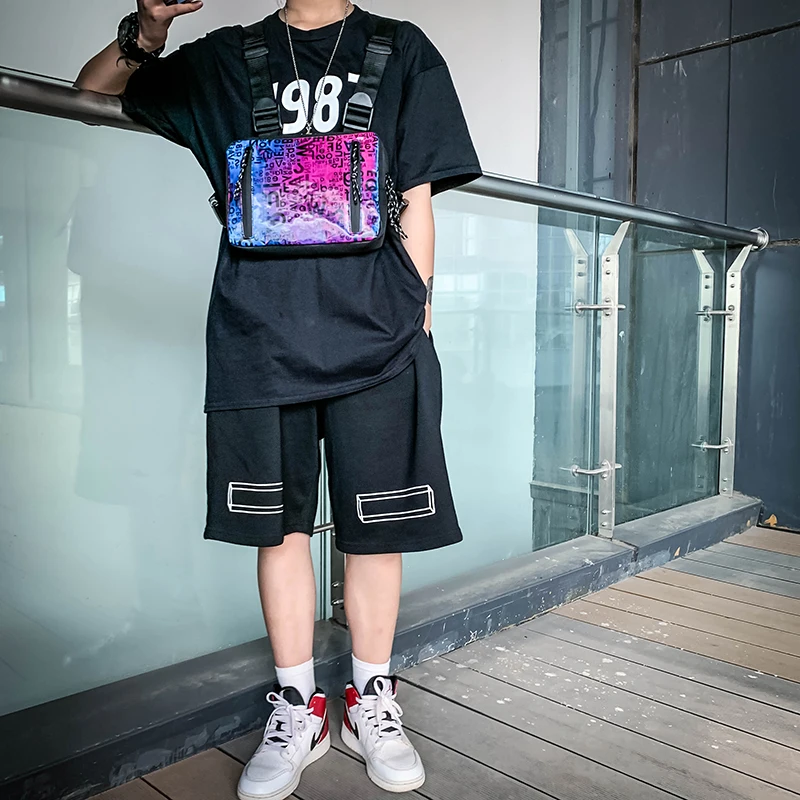 Нагрудная сумка для мужчин уличные тактические сумочки светоотражающие