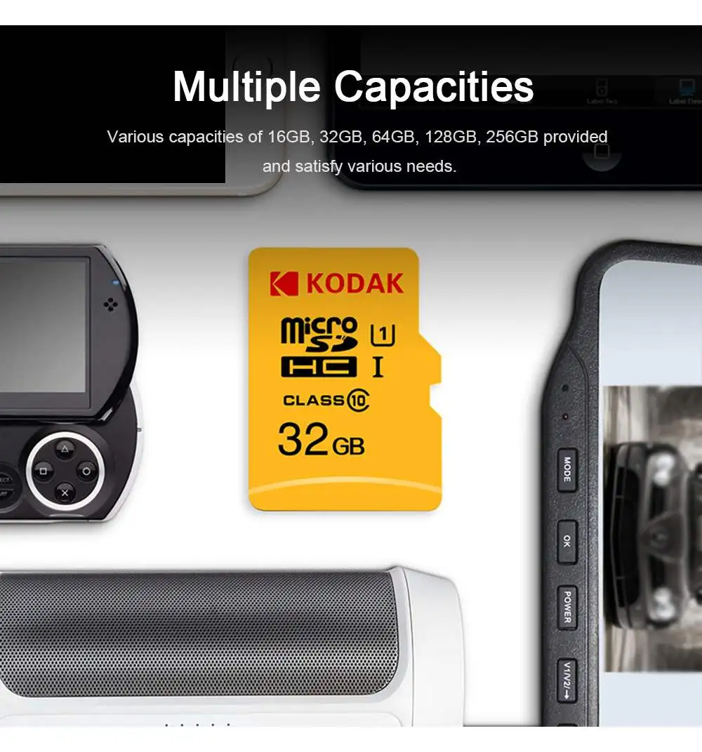 Kodak U1 Micro SD карта 128 Гб 64 ГБ 32 ГБ Золотая флеш-карта памяти Высокоскоростная TF/SD карта Micro sd класс 10 карта памяти