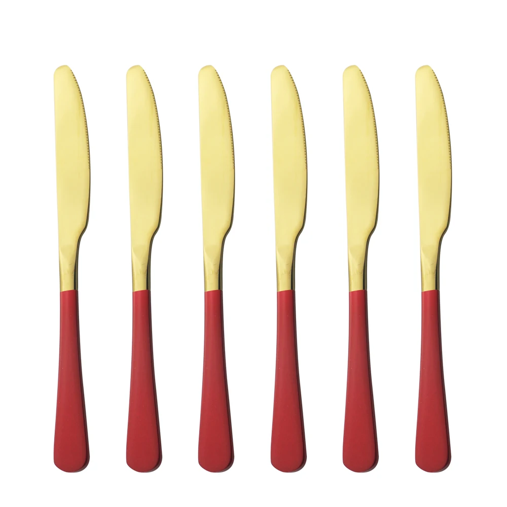 Набор столовой посуды из нержавеющей стали набор серебряных изделий красное