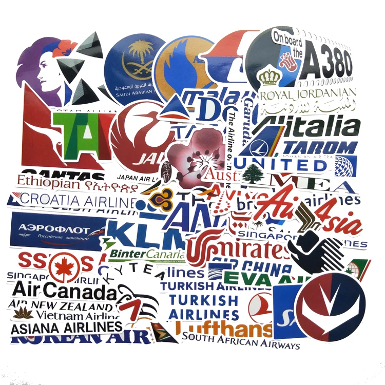 52 шт. логотип авиакомпании высокого качества автомобильный стикер s авиация