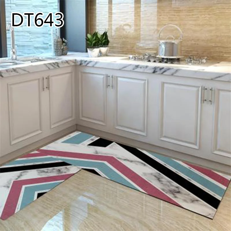 1PCS Anti-slip Doormat Kitchen Geometric Printed Doormat For Living Room Bedroom Home Decor Popular Washable Simple Door Mat - Цвет: 2
