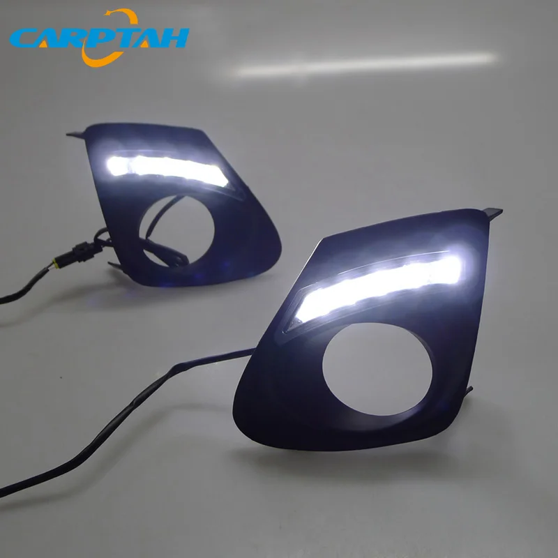 

Carptah 2PCS LED Daytime Running For Toyota Corolla 2011 2012 2013 Super Brightness 12V Car LED DRL Waterproof ABS Daylight Bulb
