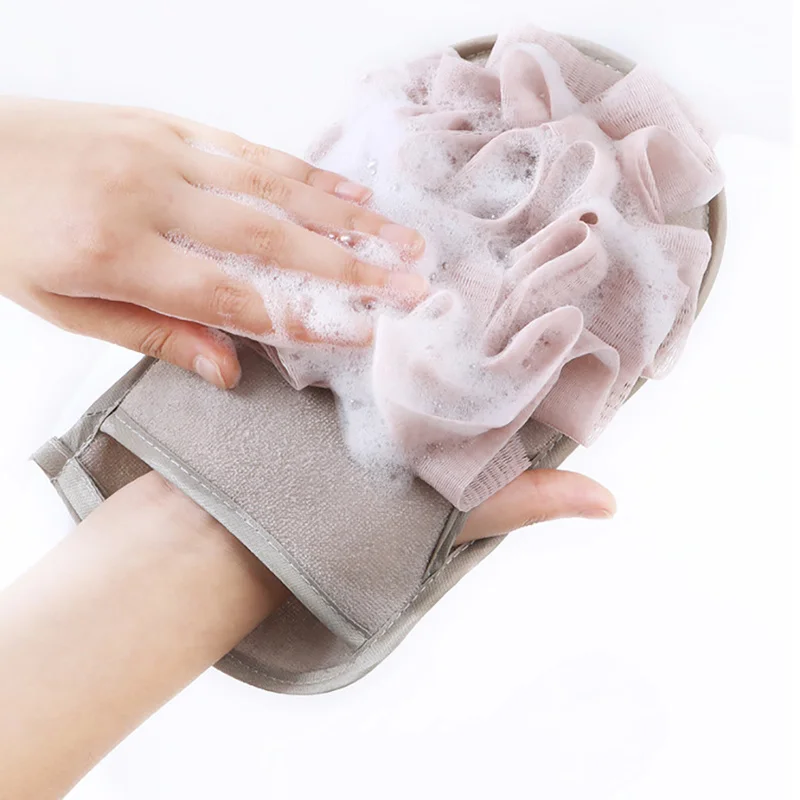 

Exfoliating Gloves Scrub Bath Sponge Wisp for Shower Scrubber Double Sided Body Cleaning Brush Gloves Shower Massage Towel Ball