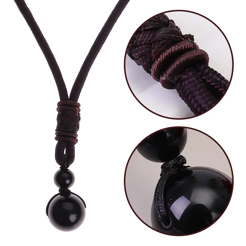 18 мм натуральный камень черный обсидиан радужные глаза Бусины Шарик подвеска