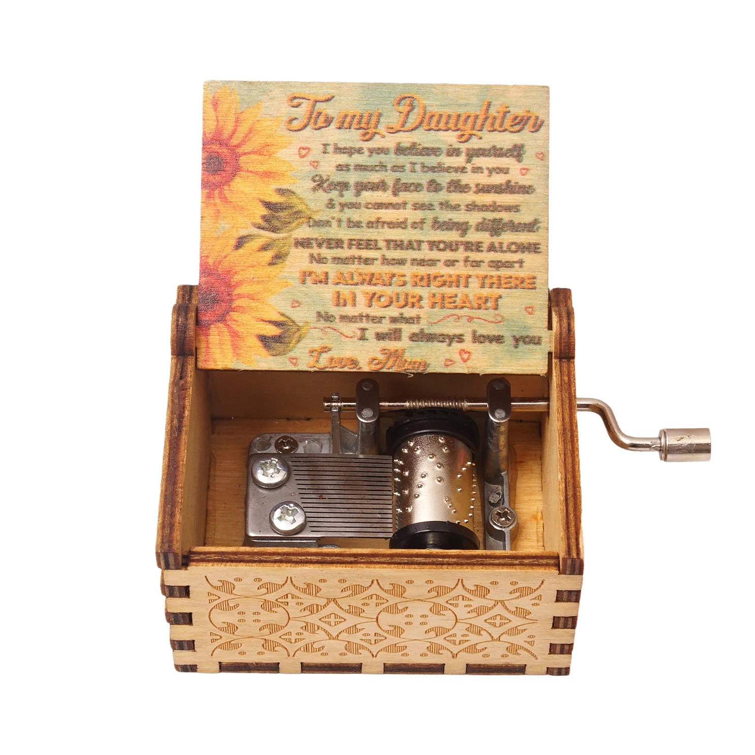 New handcranked music box, you are my sun theme song \Love Dad, Love Mom, Love Daughter, Love Wife\ Christmas Gift Birthday Gift