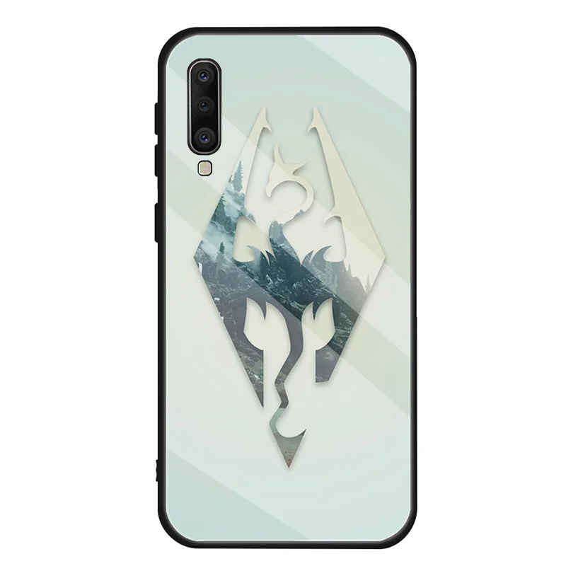 Чехол-накладка Skyrim для Samsung Galaxy A10E A10S A20E A20S A40 A50 A60 A70 A80 A6 A7 A8 2018 закаленное стекло |