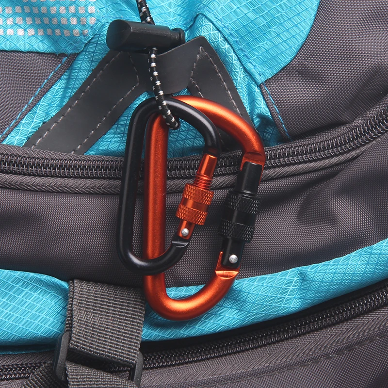 2 шт./упаковка D-образный карабин с замком для ключей