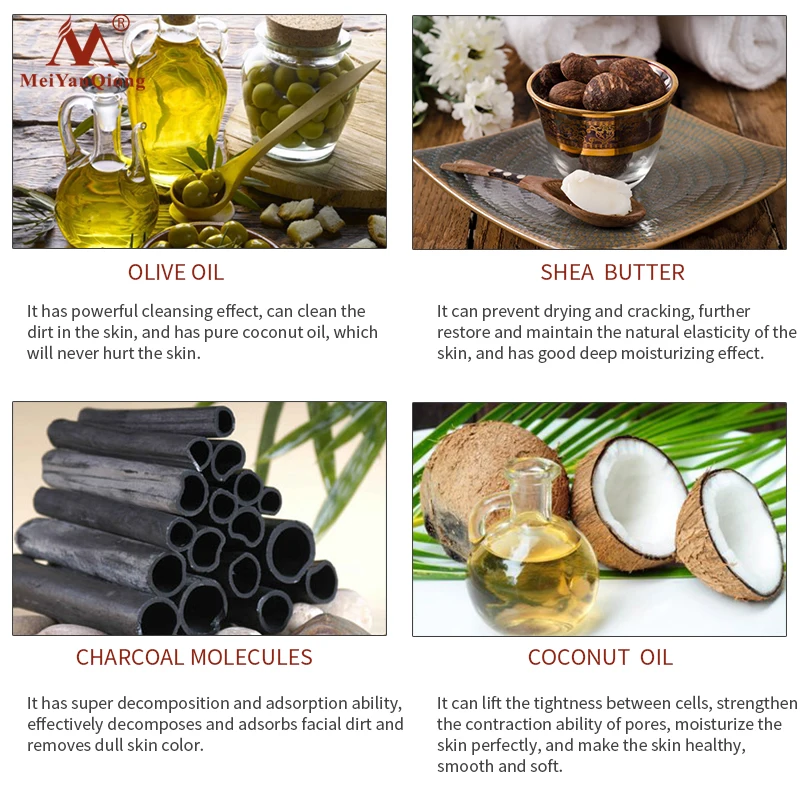 Бамбуковый уголь 99.9% антибактериальное мыло ручной работы портативное