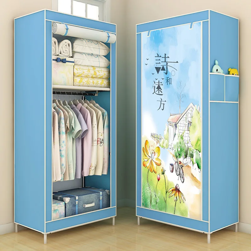 

13-70cm Small simple non woven fabric wardrobe for kids dormitory bedroom storage cupboard