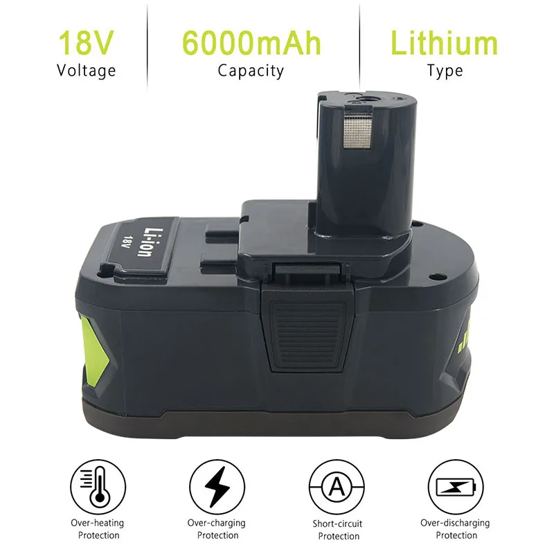Сменная Батарея 6000 мАч 18 В литиевая для электроинструментов Ryobi ONE +