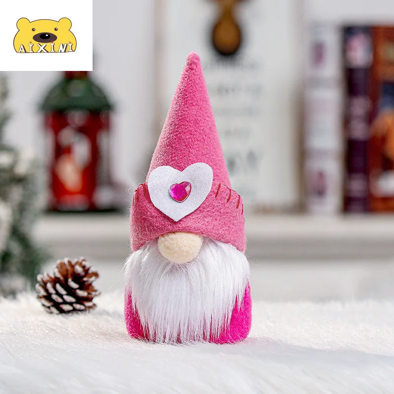 

AIXINI Easter Decor 2021 Pink White Beard Faceless Doll Easter Goblin Doll Party Decoration Room Decor Gnome Pillow Funny Gift