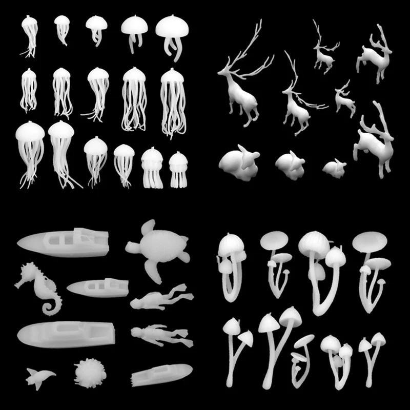 Мини Медуза полимерный материал роза гриб океан эпоксидная смола кристалл 3D