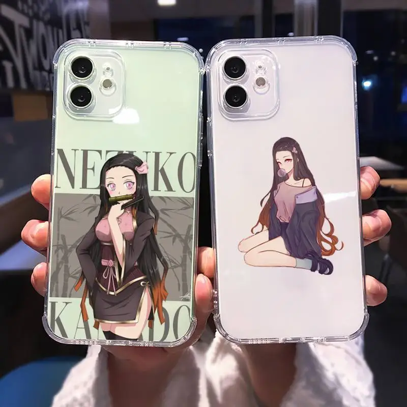 

Demon Slayer Phone Case Transparent for iPhone 13 11 12 Samsung A S 9 10 30 Pro X Max XR Plus lite Clear