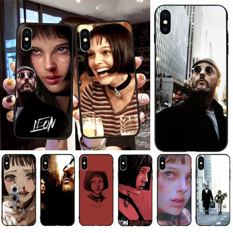 

Leon Mathilda Phone Case Silicone Cover for Iphone 5 5s se 6 6s 7 8 11 12 X Xs Xr Pro Plus Max Mini