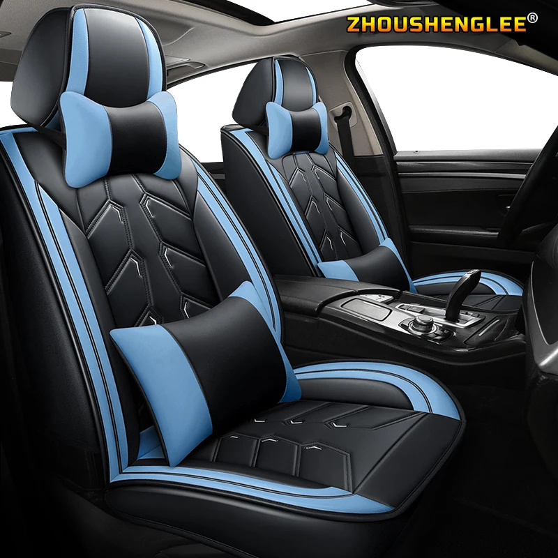 

ZHOUSHENGLEE Leather car seat covers for lada 2107 2114 granta vesta priora kalian largus xray niva auto seat cover Car seat pro