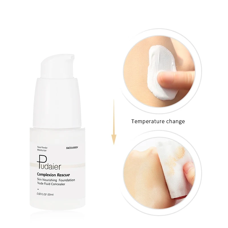 Temperature Changing Skin Color Cover Matte Foundation Liquid Does Not Fade Forever Cosmetic Face Powder Cream |