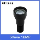 12 мегапикселей 4K M12 фиксированный 11.8 дюймовый 50 мм объектив видеонаблюдения дальнего действия для IMX226IMX334OS08A10 8MP 4K IP-камеры