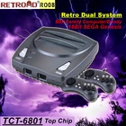 16-битная двойная игровая консоль SEGA MD Genesis + FC Dendy + Ретро-консоль для видеоигр RETROAD RD08 Retron Combo, игровой Картридж для двух игроков
