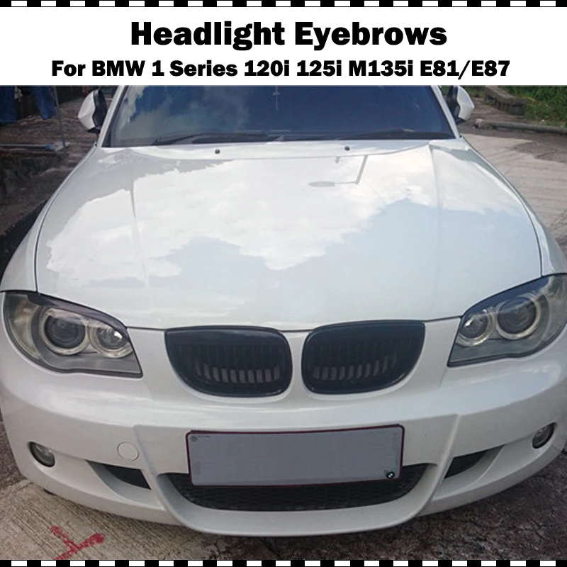 Чехол для передней фары из углеродного волокна BMW 1 серии 120i 125i M135i E87 E81 матовая