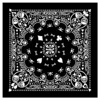 bandana cotton head wrap black white skull square scarf 55cm55cm paisley printed cycling hiking headband