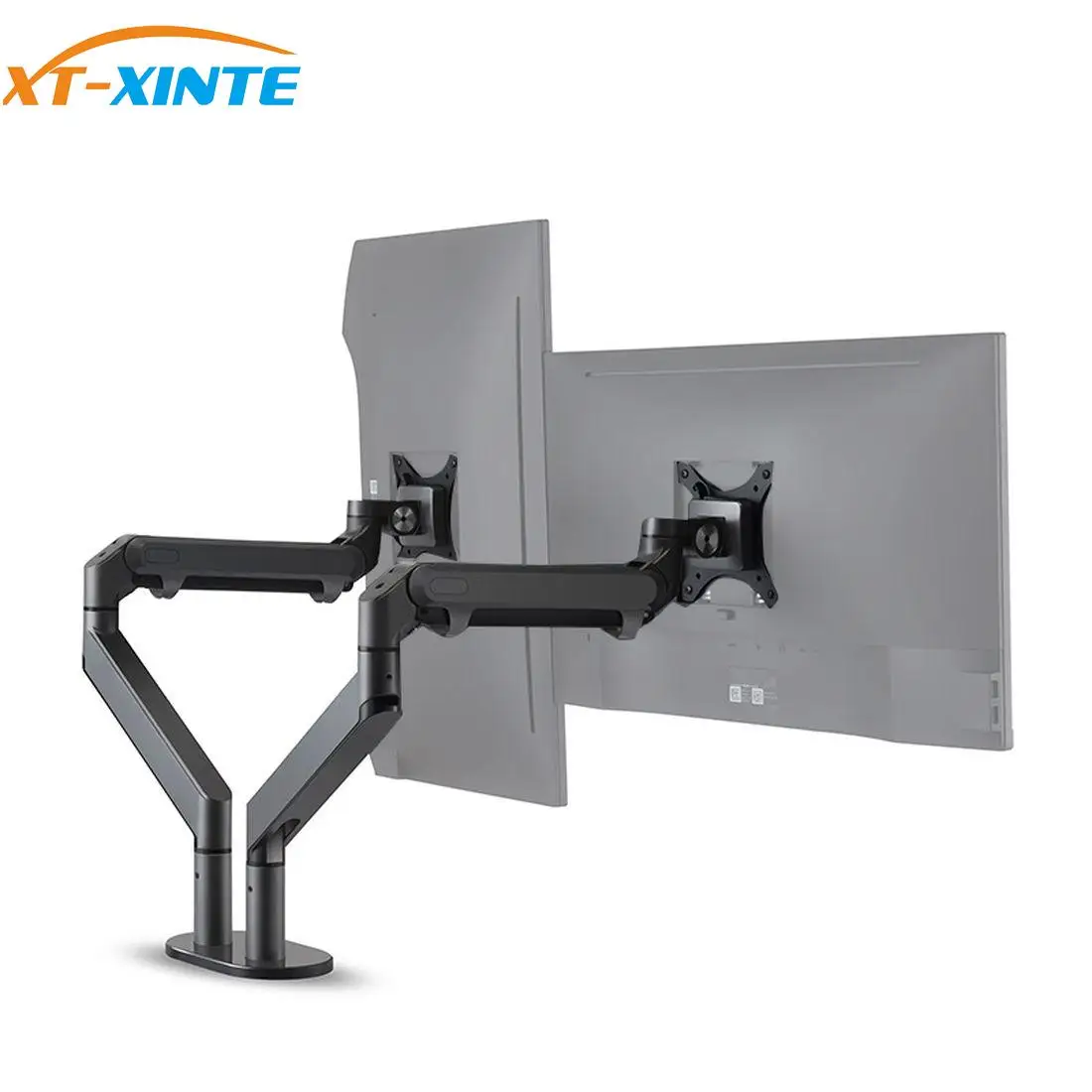 

XT-XINTE Dual Arm Monitor Holder Desktop Clamping 360 Degree Rotation Arm for Monitor Holder LCD Monitor Brackets Notebook Stand