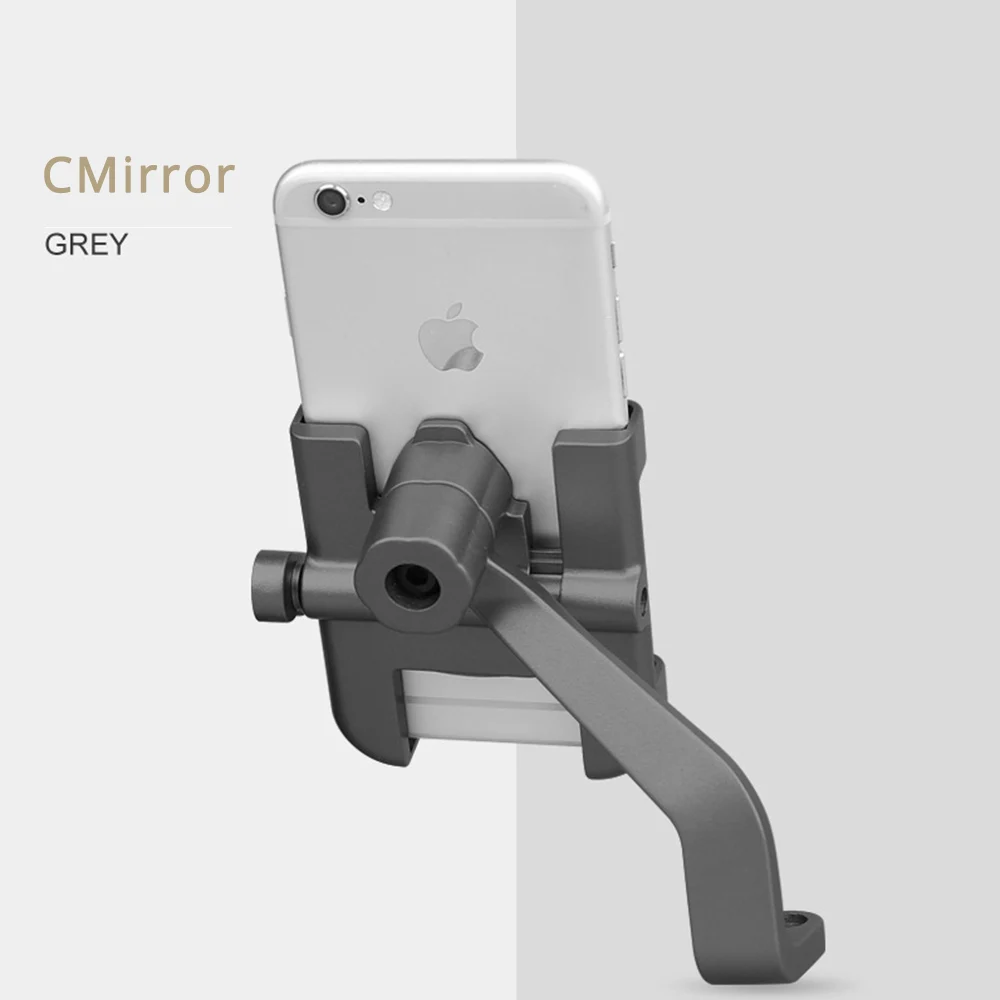 CMirror Gray Металлический велосипед мотоцикл руль крепление на 360 градусов вращение MOTOWOLF держатель телефона для Iphone XIAOMI Huawei VIVO Sumsung - Цвет: CMirror Gray