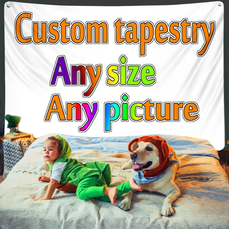 

Custom Tapestry Family Portrait Bedroom Living Room Background Cloth Decorative Wall Wedding Decoration Custom Style
