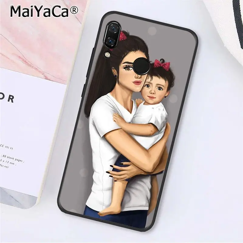MaiYaCa модный коричневый волос для мамы, дочки, папы, семейный чехол для телефона Xiaomi Redmi8 4X 6A S2 Go Redmi 5 5Plus Note5 7 Note8pro