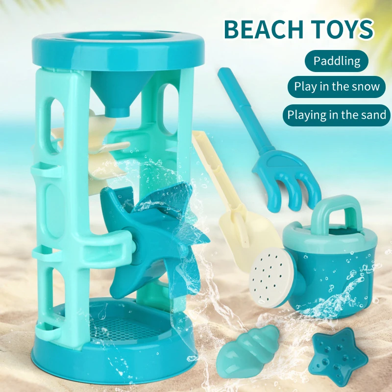 

Large Size Summer Beach Toys For Kids Hourglass Set Kit Beach Shovel Bucket Water Tool Play Sand Water Game