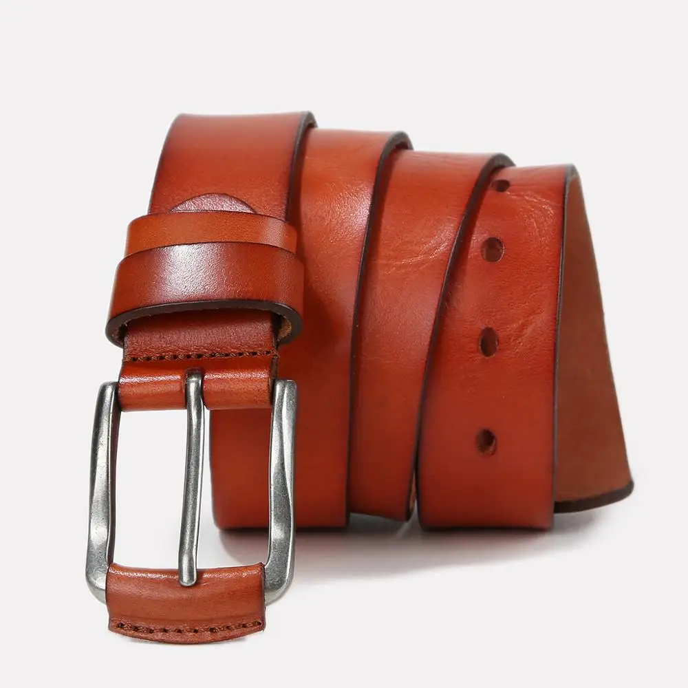 Ремень мужской из натуральной воловьей кожи Роскошный дизайнерский модный