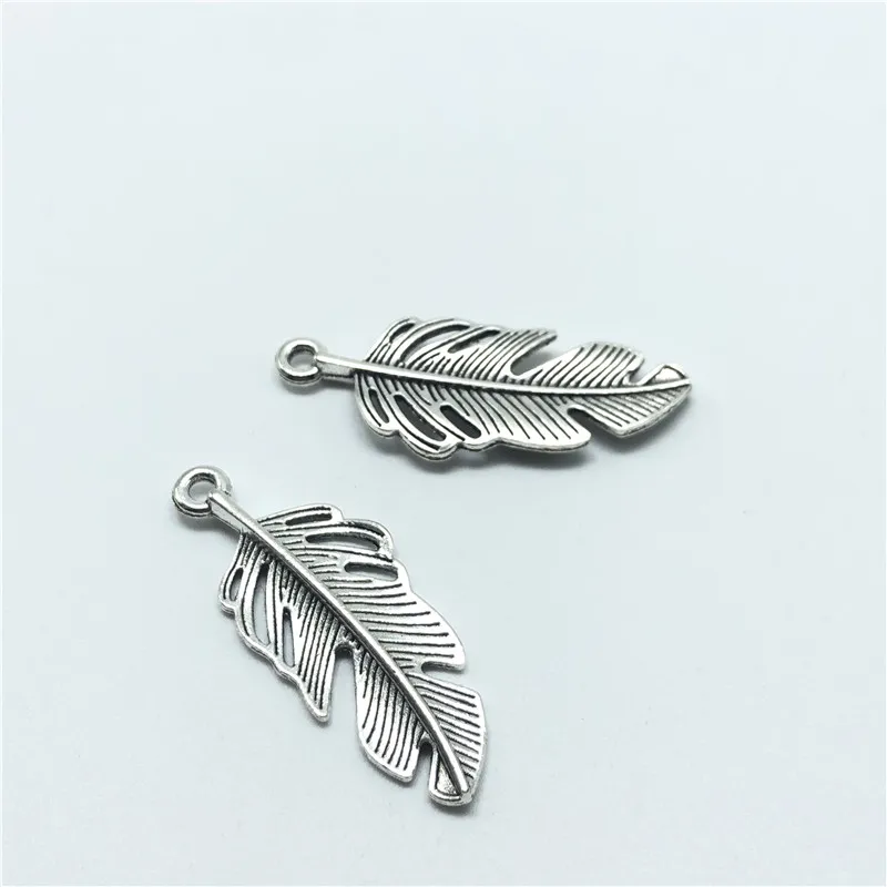 10 шт. подвеска в виде листьев и перьев для изготовления ювелирных изделий своими
