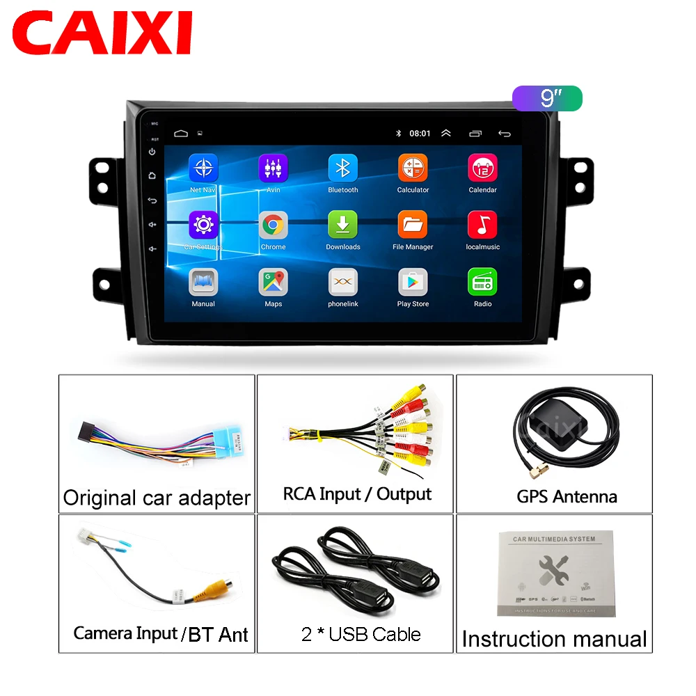CAIXI Car Android 8,1 радио мультимедиа плеер для Suzuki SX4 2006 2007 2008 2009 2010 2011 2012 2013 автомобиля gps Navigatio плеер