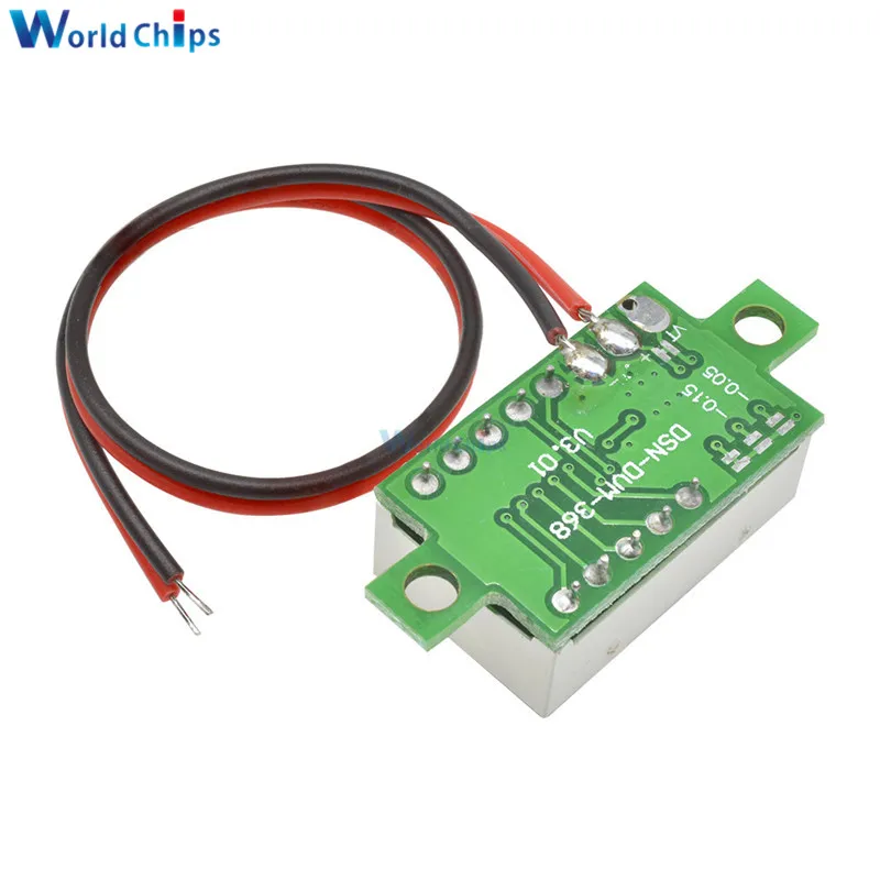 Мини Цифровой светодиодный дисплей 0 36 дюйма вольтметр с синей панелью 3 значный