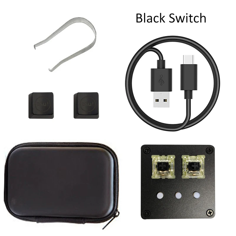 Hfбезопасности DIY OSU клавиатура V4 Для Windows 5 клавишная игровая клавиатура USB 2,0 RGB Cherry MX механическая клавиатура Горячая замена клавиатуры - Цвет: Black switch osu set