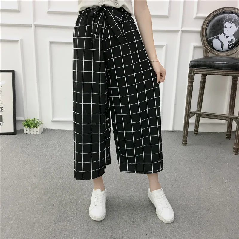 

One Size Wide Leg Loose Slim Ankle-Length Pants Women High Waist Casual Elegant Summer Solid Soft Fashion Drape Trousers Korean